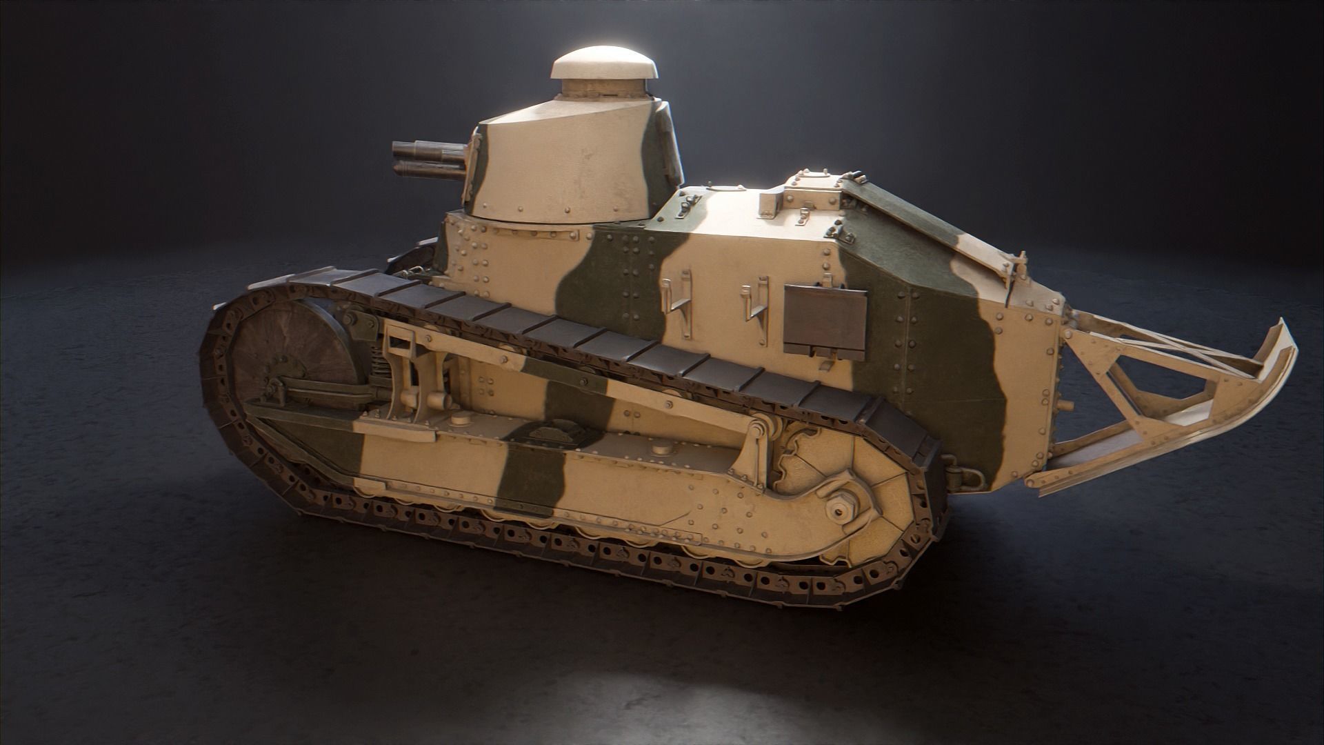 Renault FT 17 - WW1 French Light Tank 3D model_11