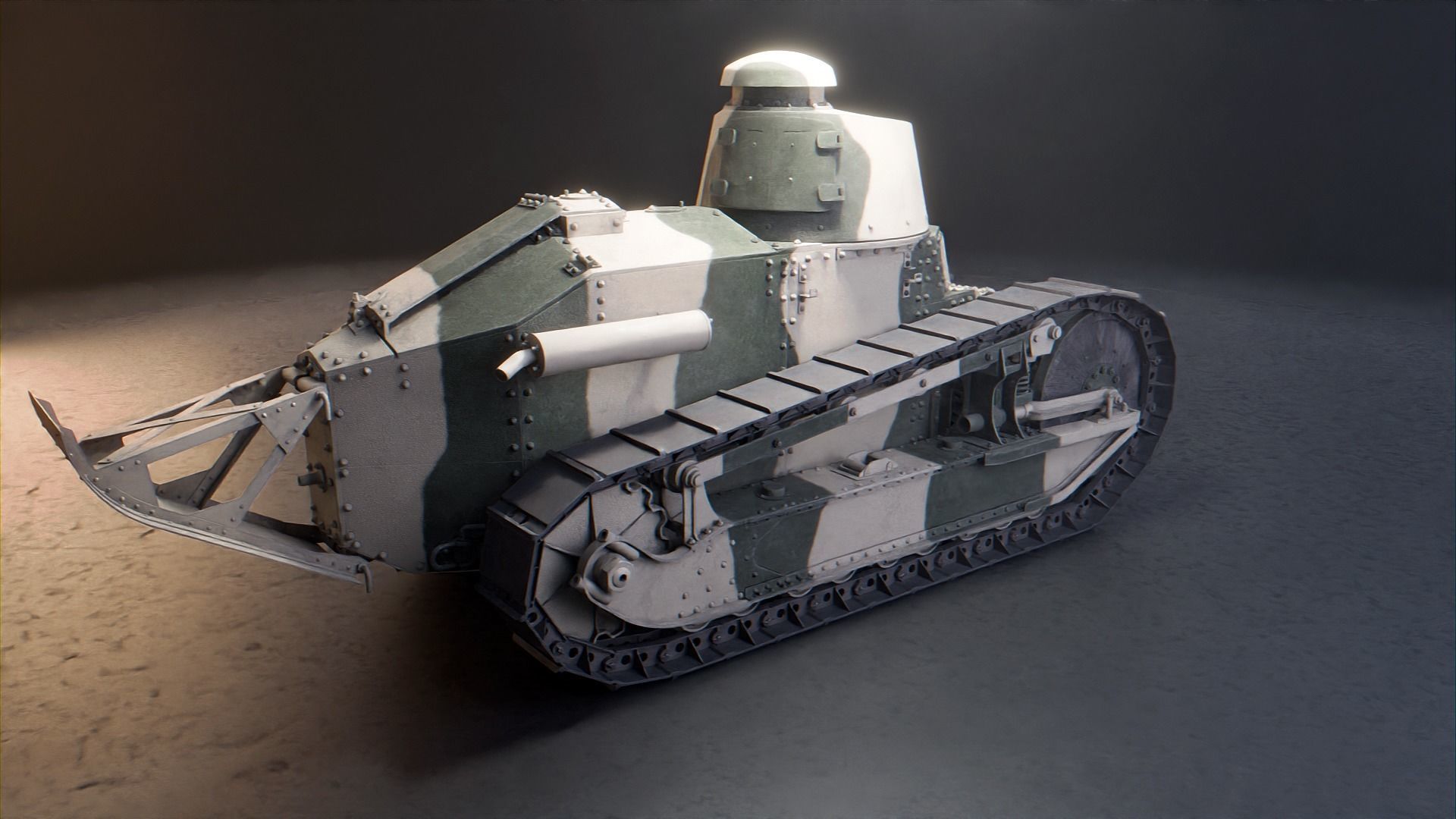Renault FT 17 - WW1 French Light Tank 3D model_21