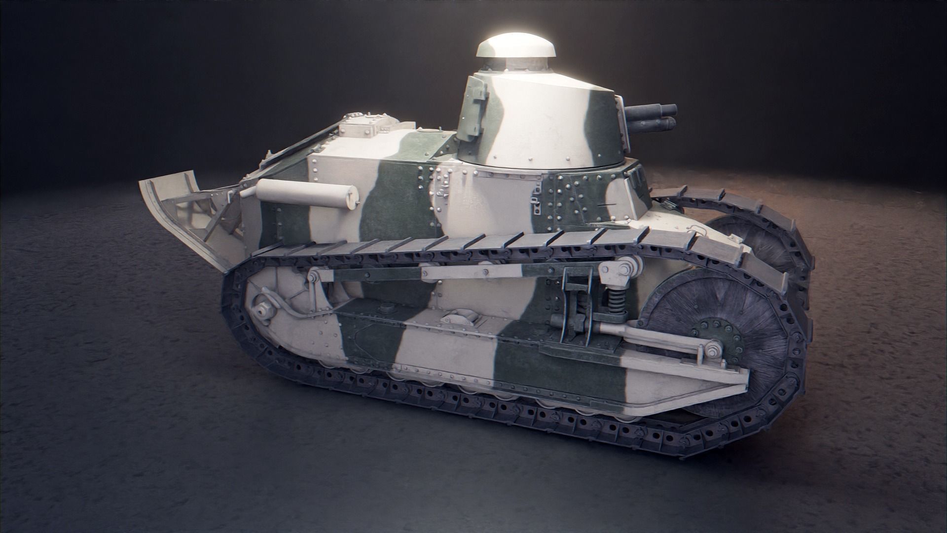 Renault FT 17 - WW1 French Light Tank 3D model_26