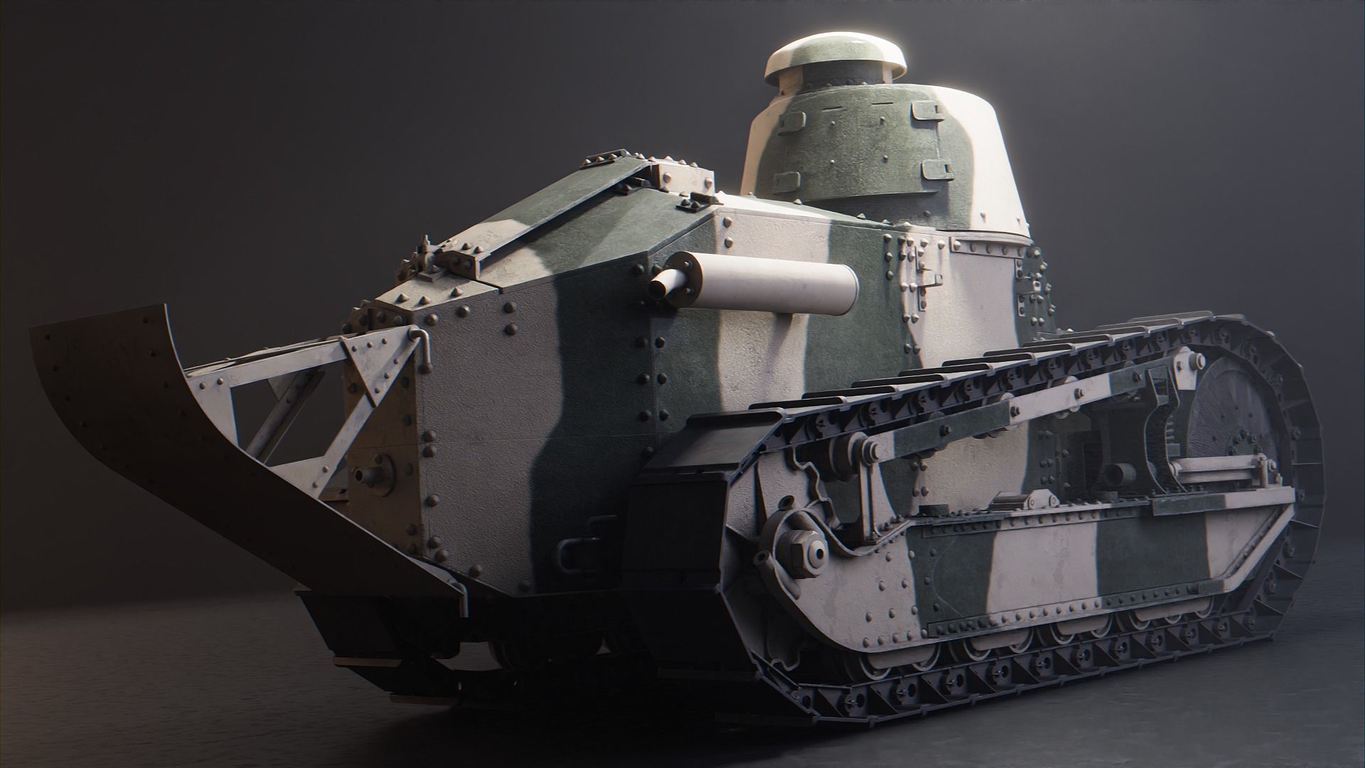 Renault FT 17 - WW1 French Light Tank 3D model_1