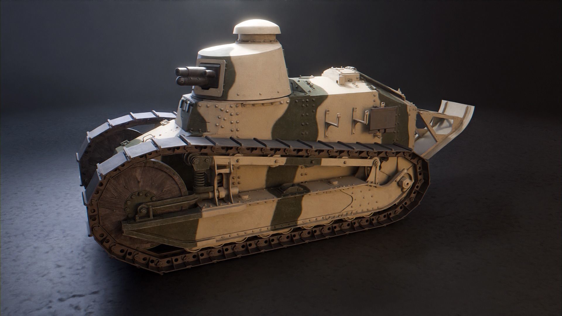 Renault FT 17 - WW1 French Light Tank 3D model_7