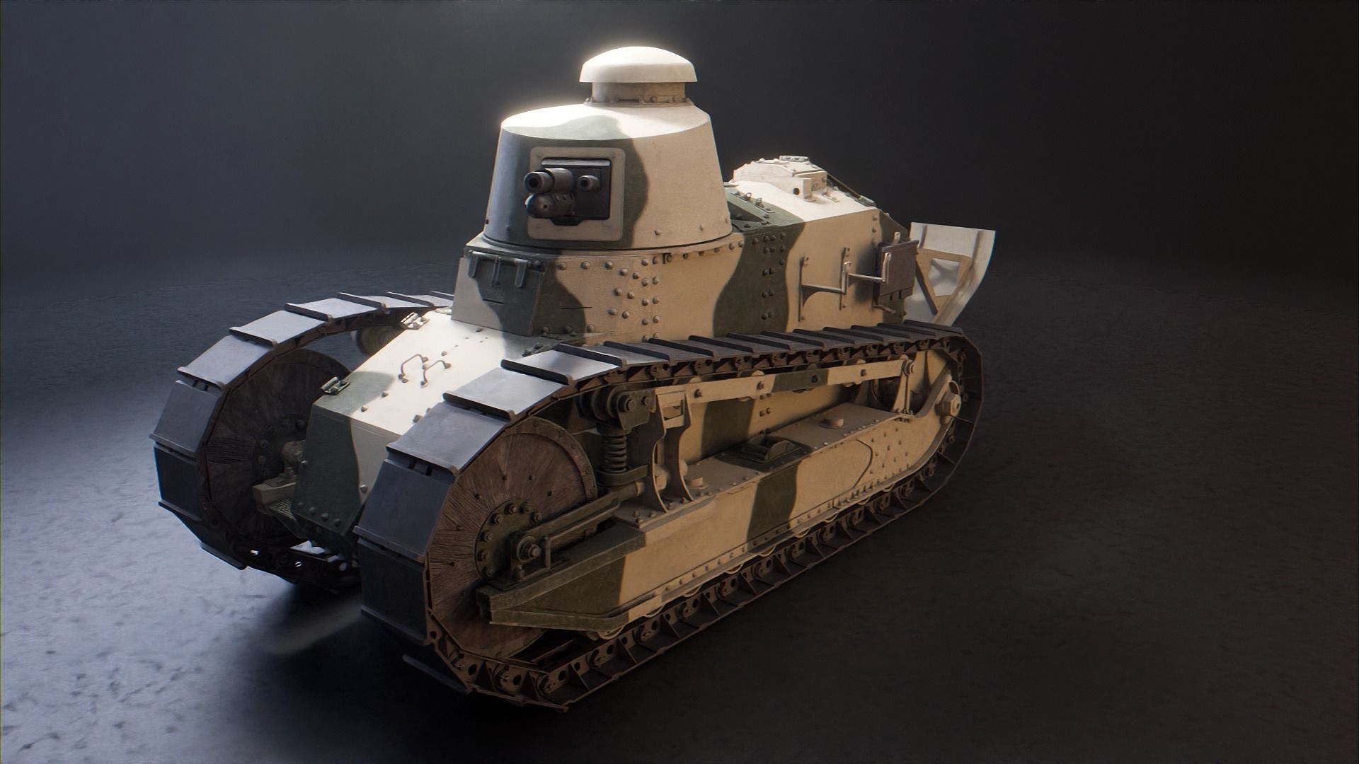 Renault FT 17 - WW1 French Light Tank 3D model_35