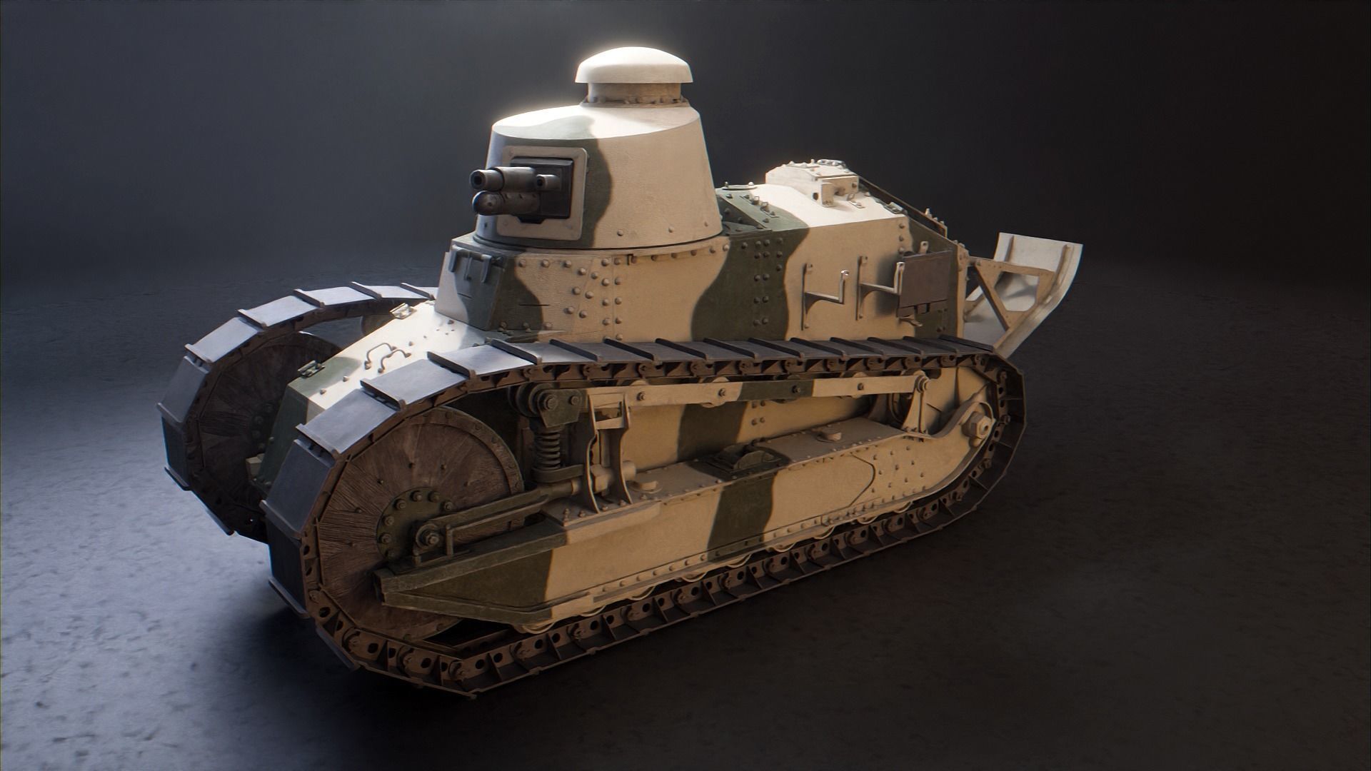 Renault FT 17 - WW1 French Light Tank 3D model_6