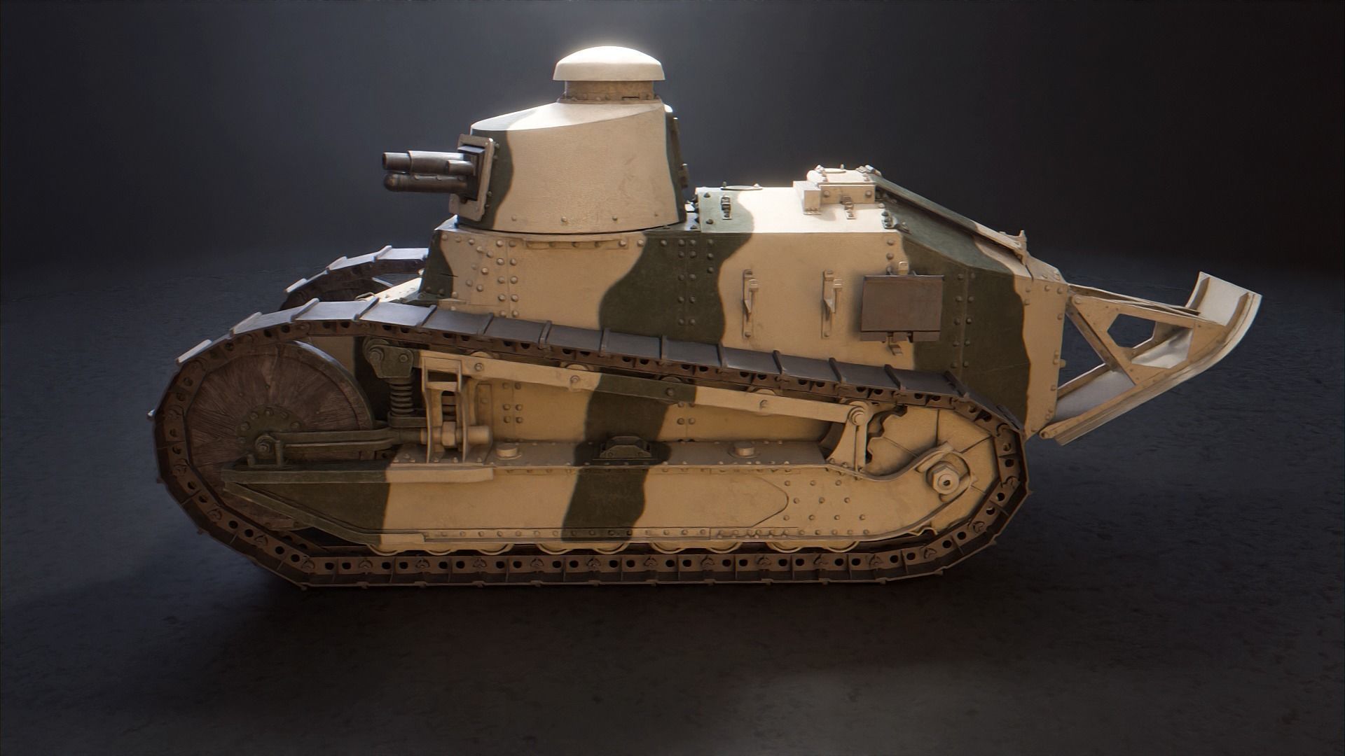 Renault FT 17 - WW1 French Light Tank 3D model_9