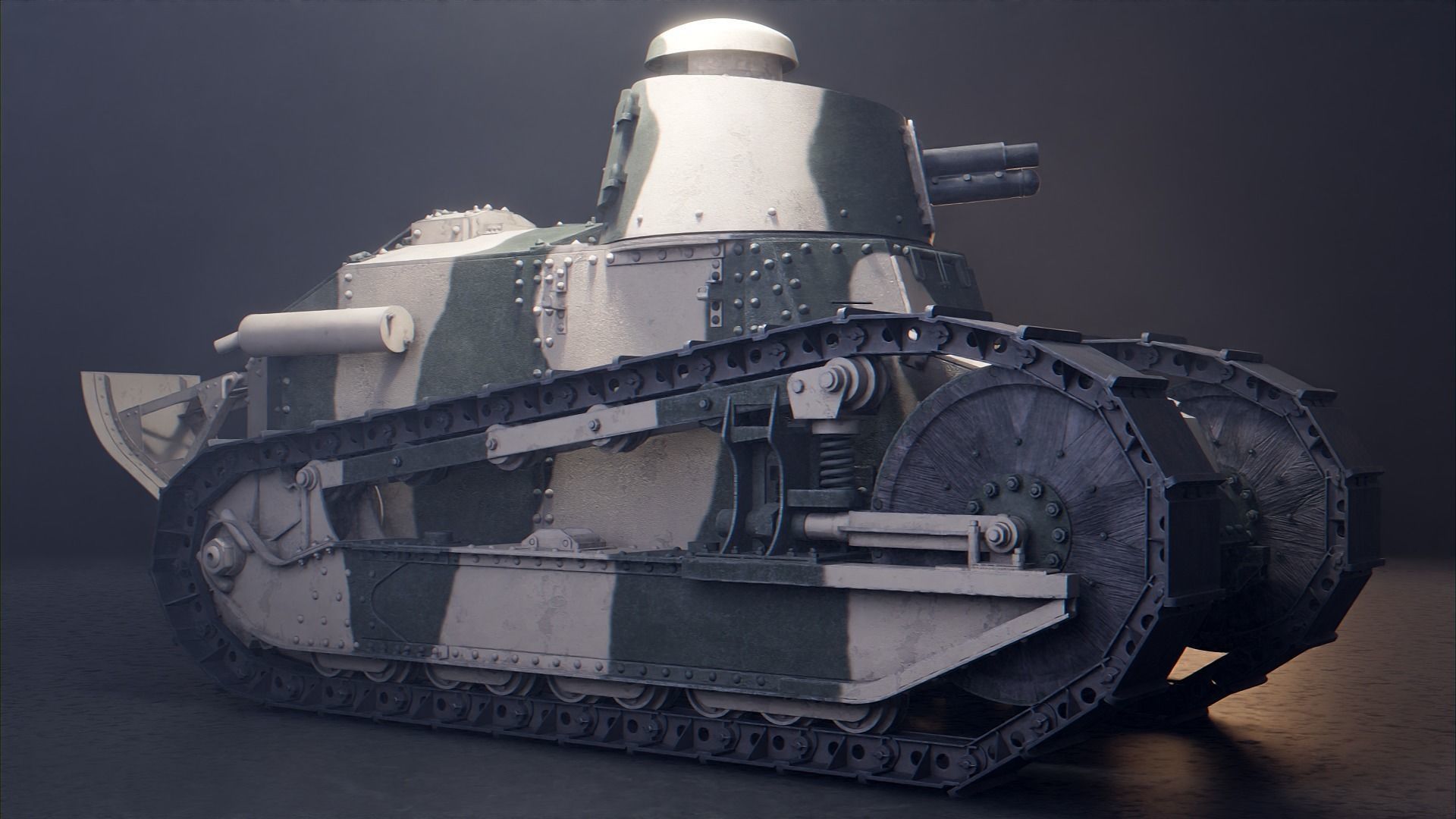 Renault FT 17 - WW1 French Light Tank 3D model_2