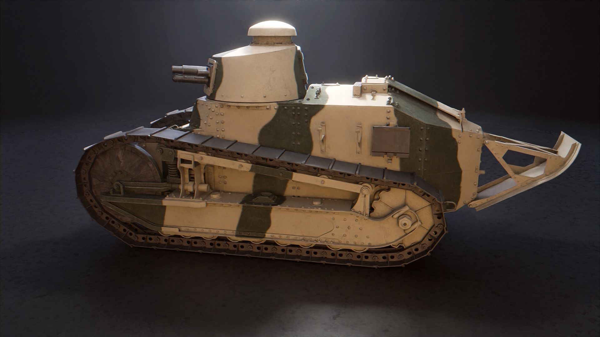 Renault FT 17 - WW1 French Light Tank 3D model_10