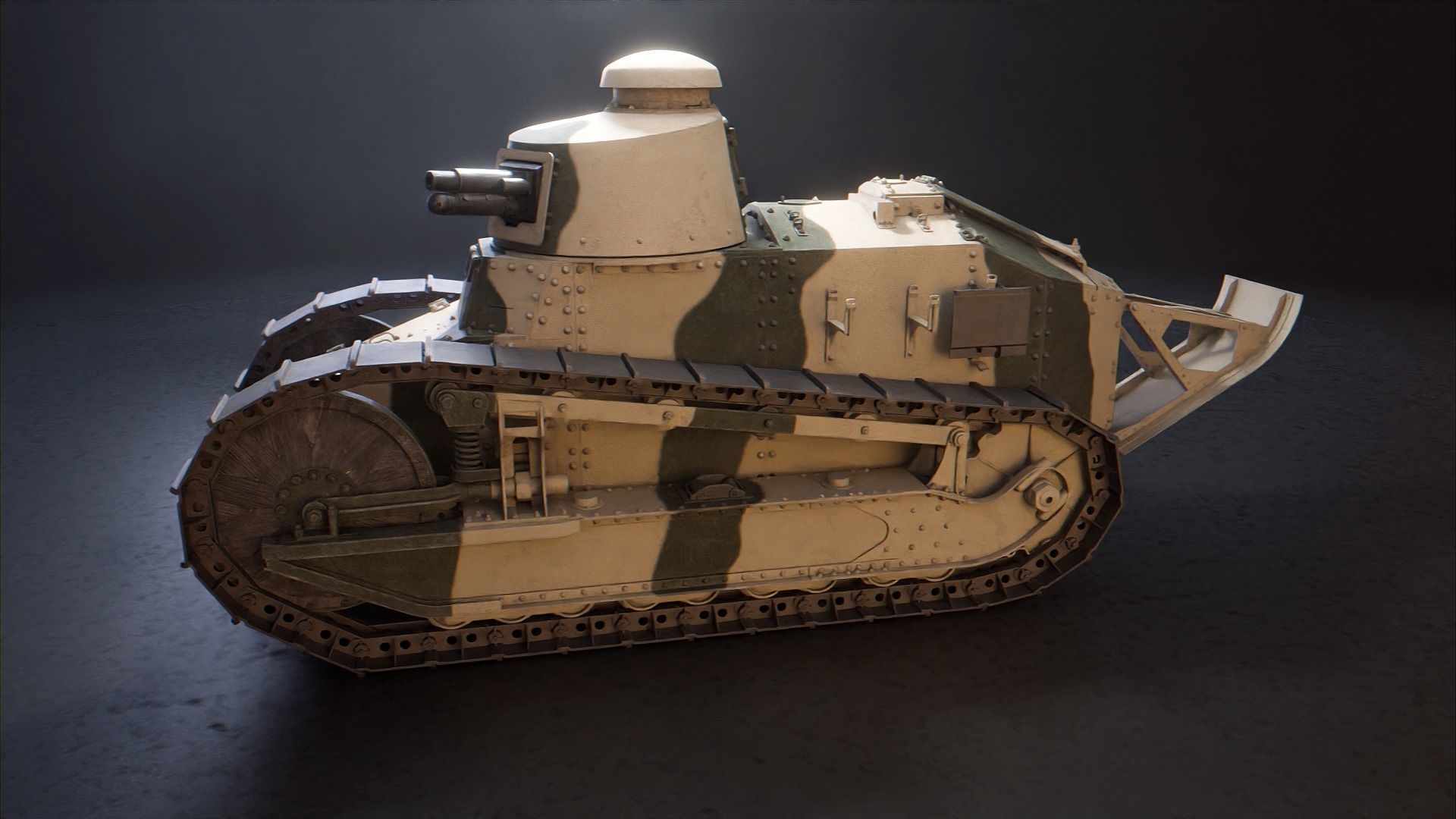 Renault FT 17 - WW1 French Light Tank 3D model_8