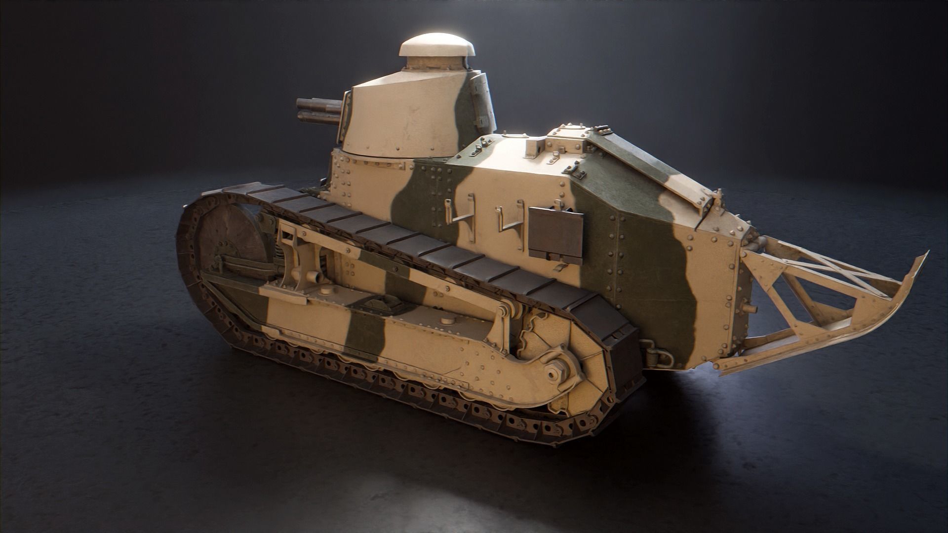 Renault FT 17 - WW1 French Light Tank 3D model_12