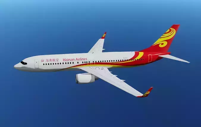 Hainan airlines Boeing 737-800 3D model lowpoly 
