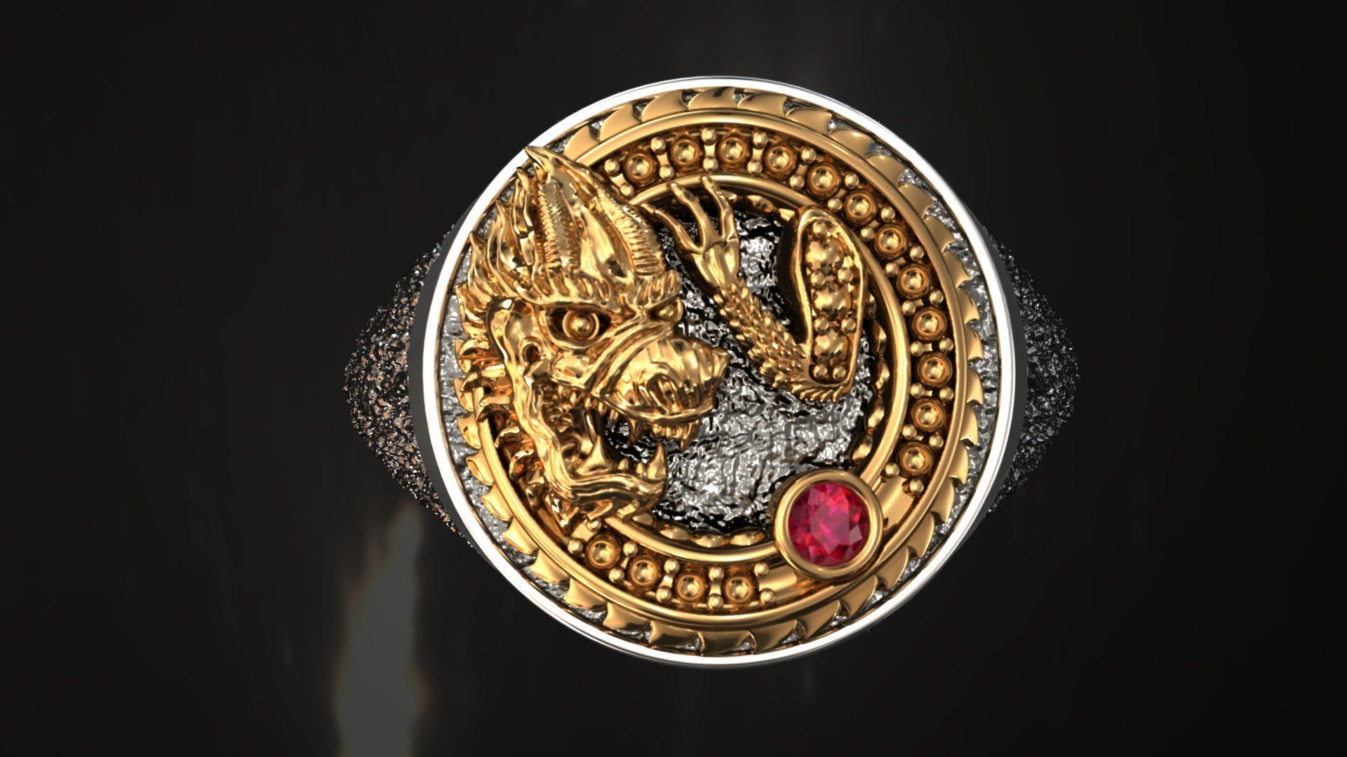 Dragon Ruby Ring 3D print model_7
