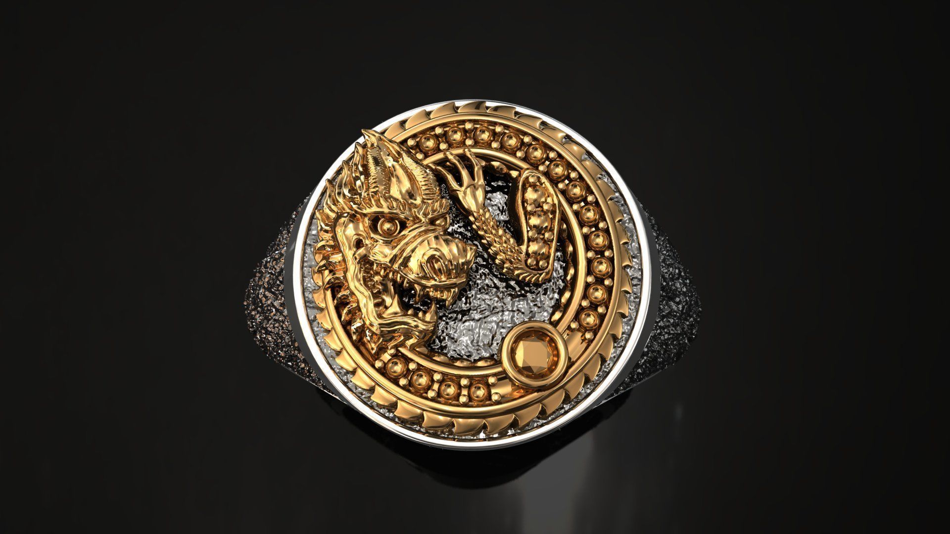 Dragon Ruby Ring 3D print model_6