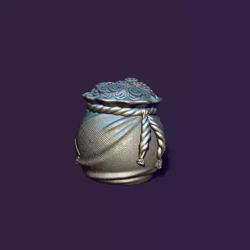 bag of gold dollars money 3D print model