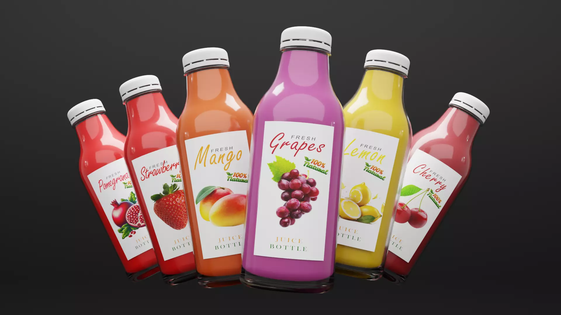 Fruit Juice Bottle 3D model_0