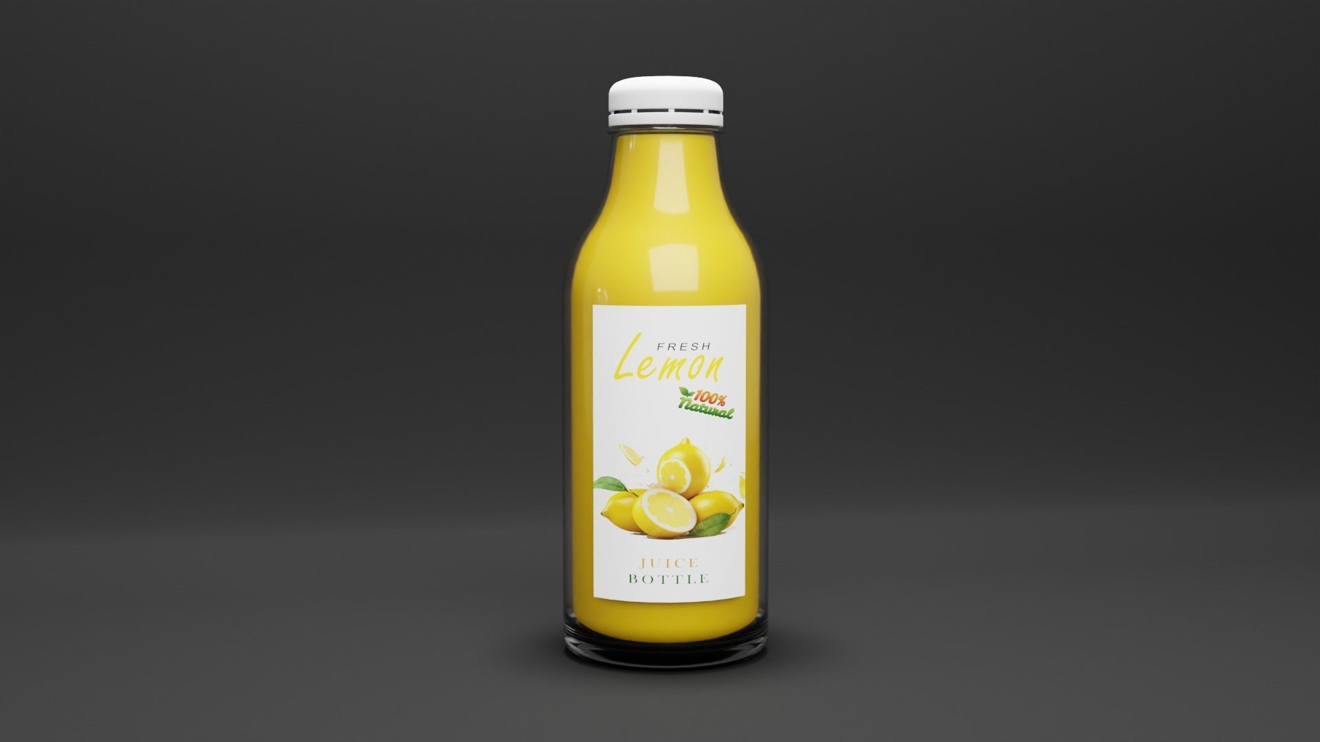Fruit Juice Bottle 3D model_9