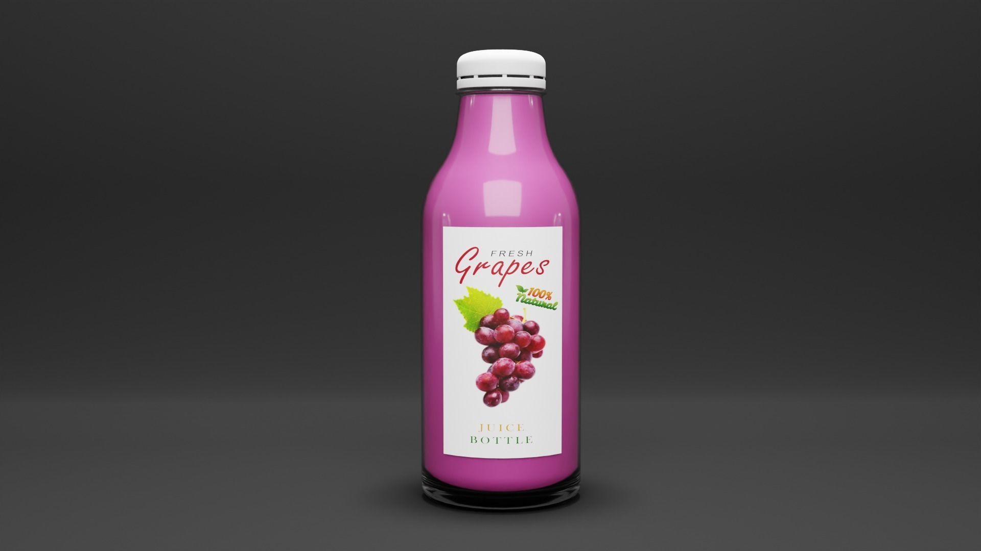 Fruit Juice Bottle 3D model_5