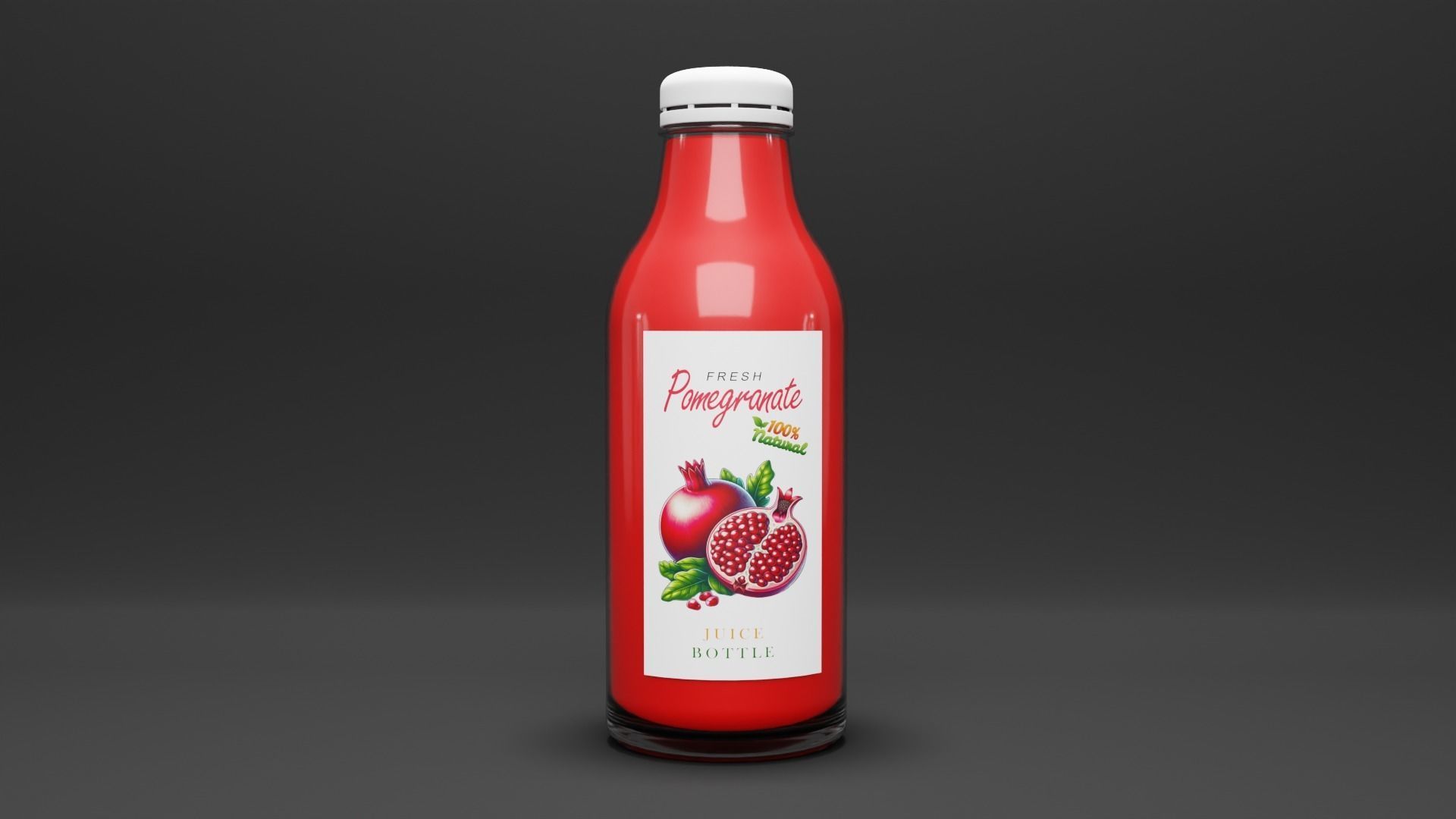 Fruit Juice Bottle 3D model_4