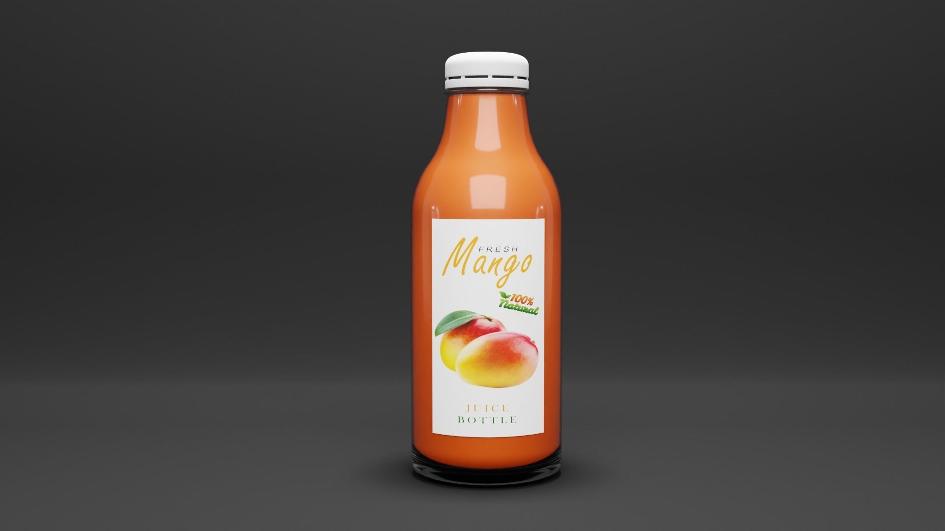 Fruit Juice Bottle 3D model_8