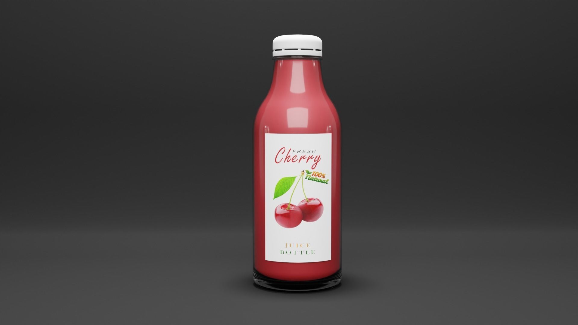Fruit Juice Bottle 3D model_7