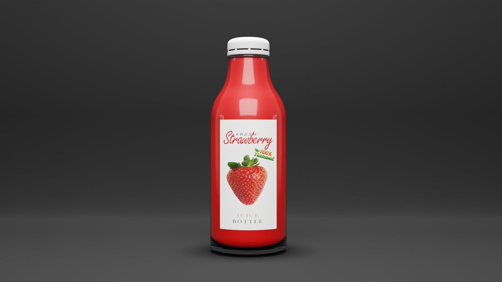 Fruit Juice Bottle 3D model_6