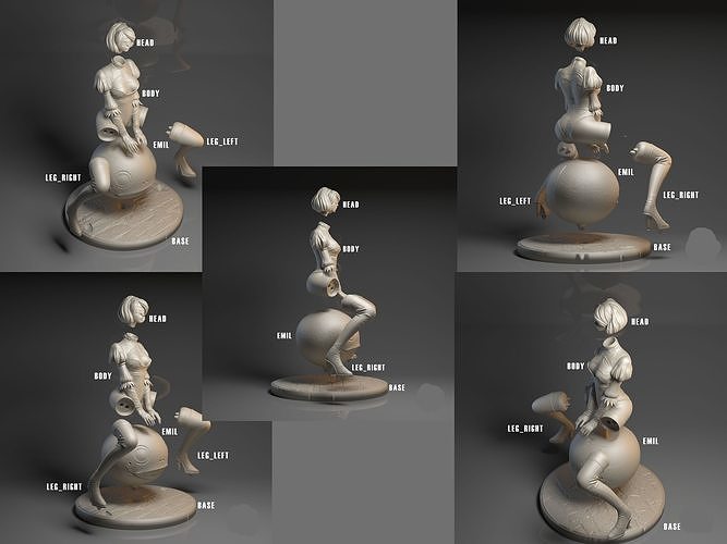 2b - Nier Automata 3D print model  3D print model
