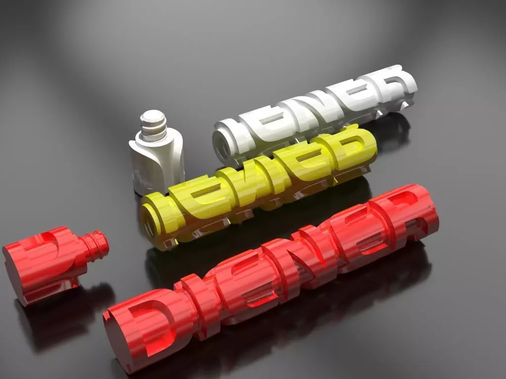 A screw on cap container 3D print model
