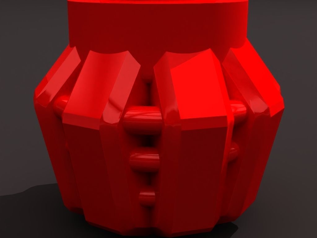 A screw on cap container 3D print model_4