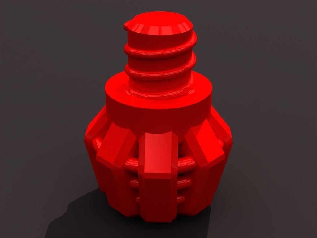 A screw on cap container 3D print model_8