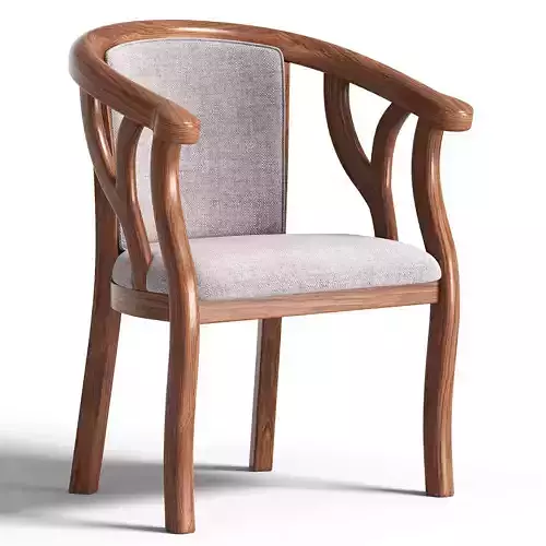 Indoor Dining Arm Chair Solid Wood Frame Dining Chair