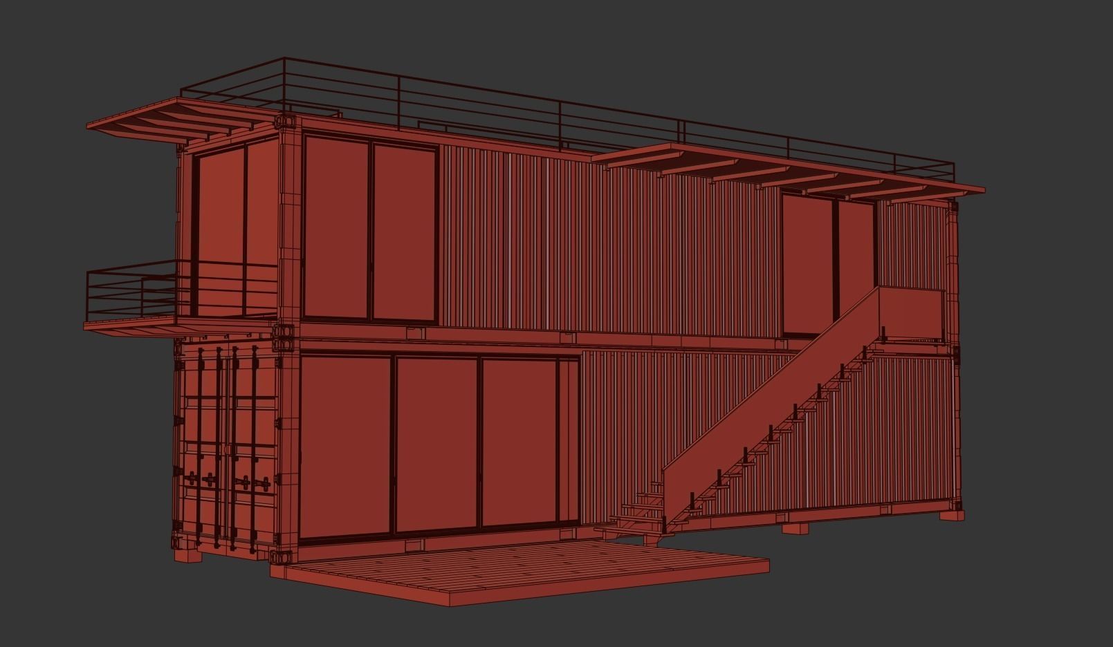 Container House  3D model_23