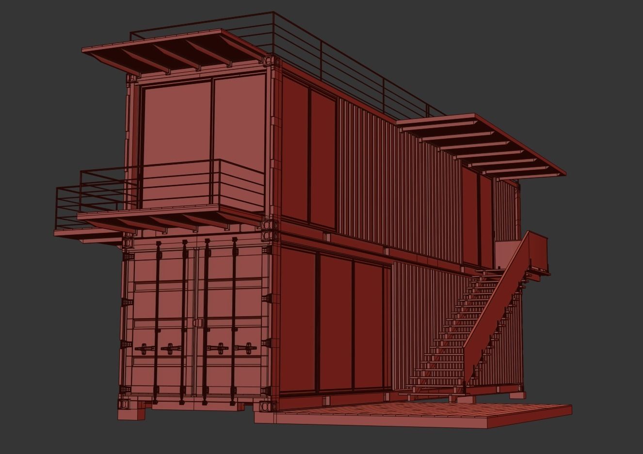 Container House  3D model_26
