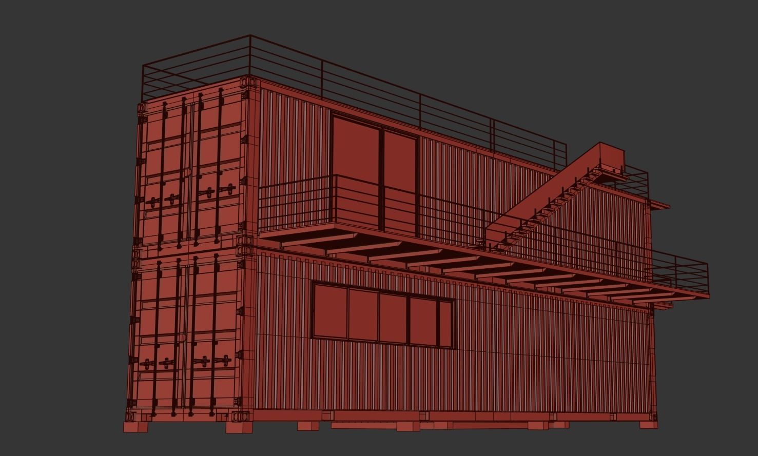Container House  3D model_25