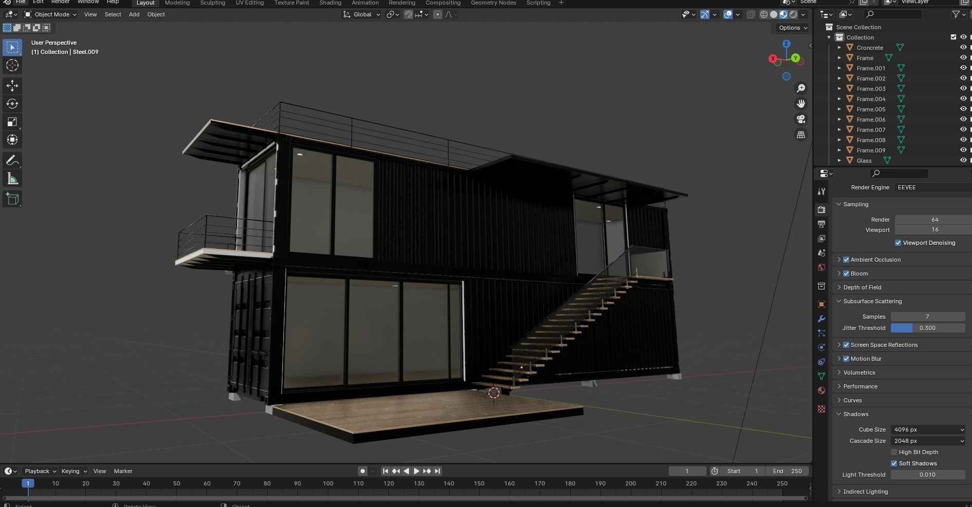 Container House  3D model_17