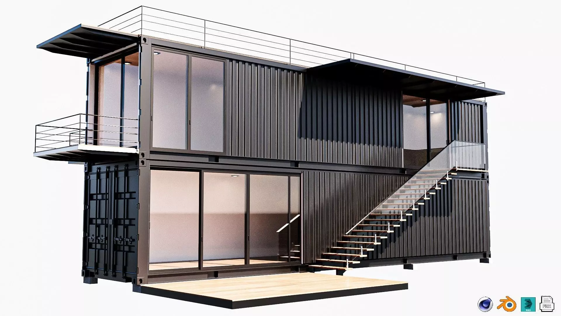 Container House  3D model_0