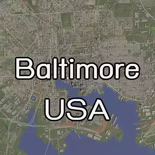 Baltimore USA - city and urban 3D model