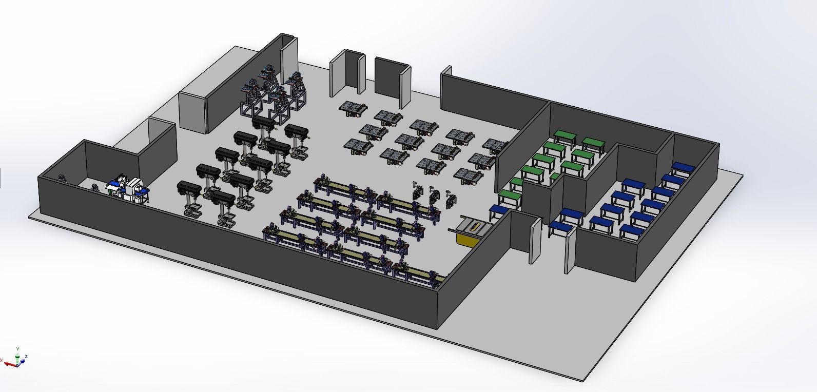 FLOOR PRODUCTION PLAN WORKSHOP LINE FACTORY LAYOUT INDUSTRIAL 3D model_14