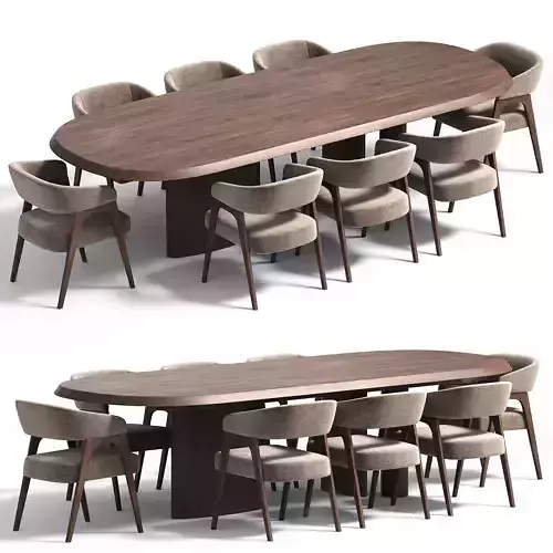 Chair Bern And Bonaldo Padiglioni Dining Table