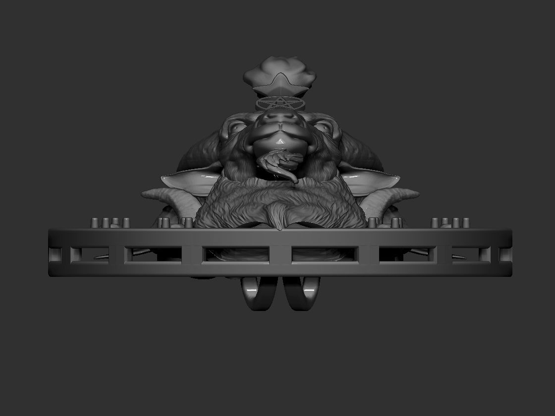 Baphomet pandant 3D print model 3D print model_8