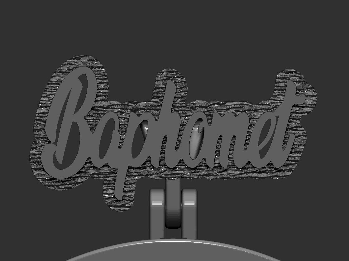 Baphomet pandant 3D print model 3D print model_9