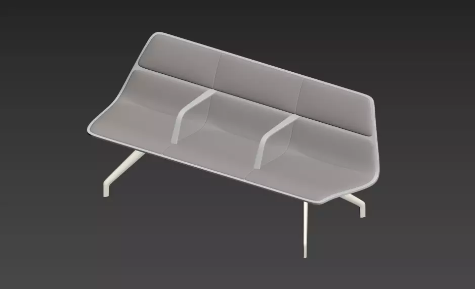 Brunner Timber bench 3D model_0