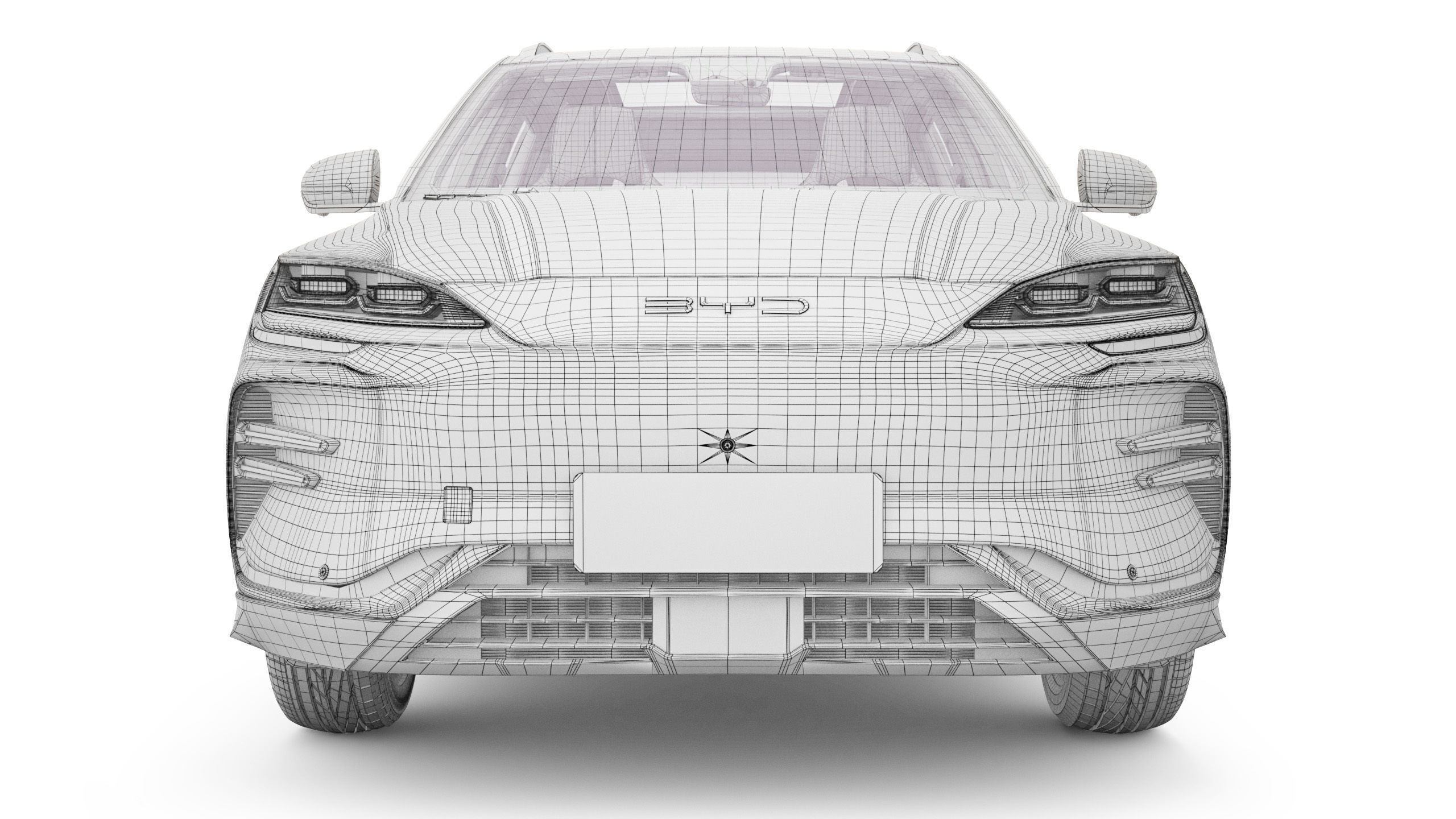 2025 BYD Seal U With Interior 3D model_21