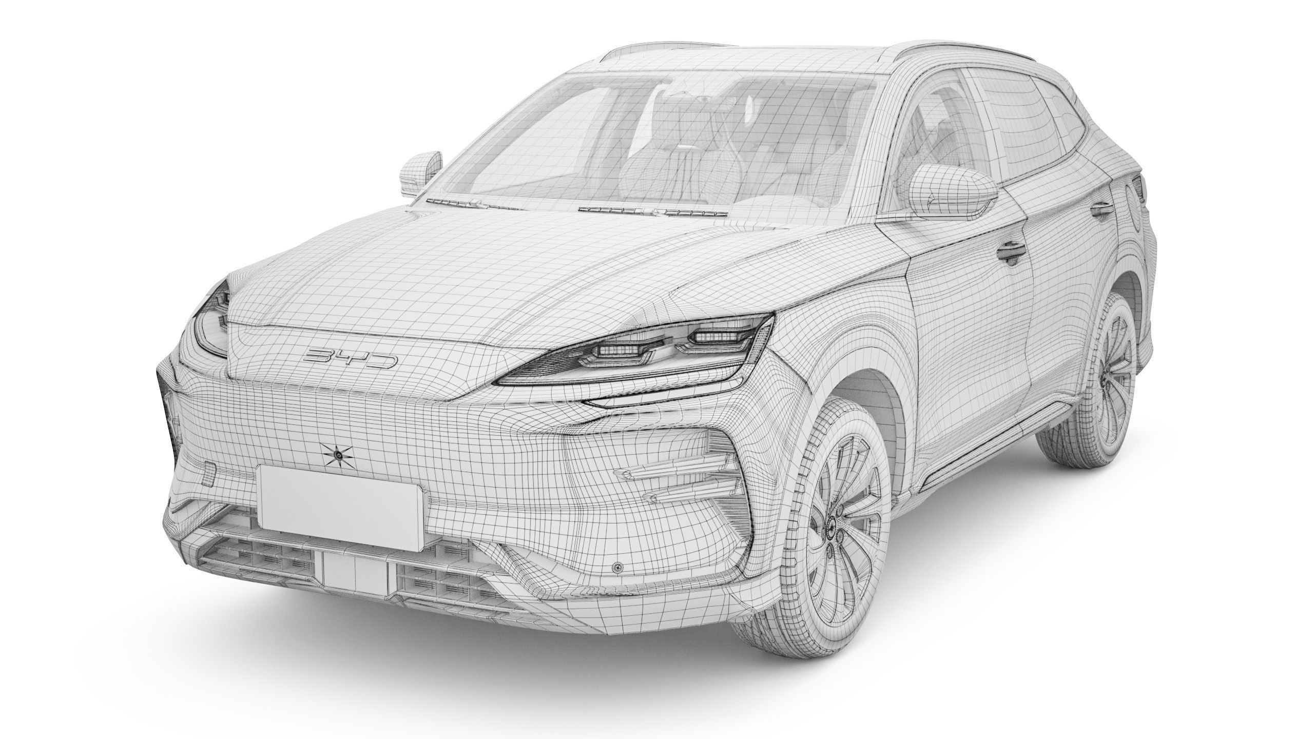 2025 BYD Seal U With Interior 3D model_20