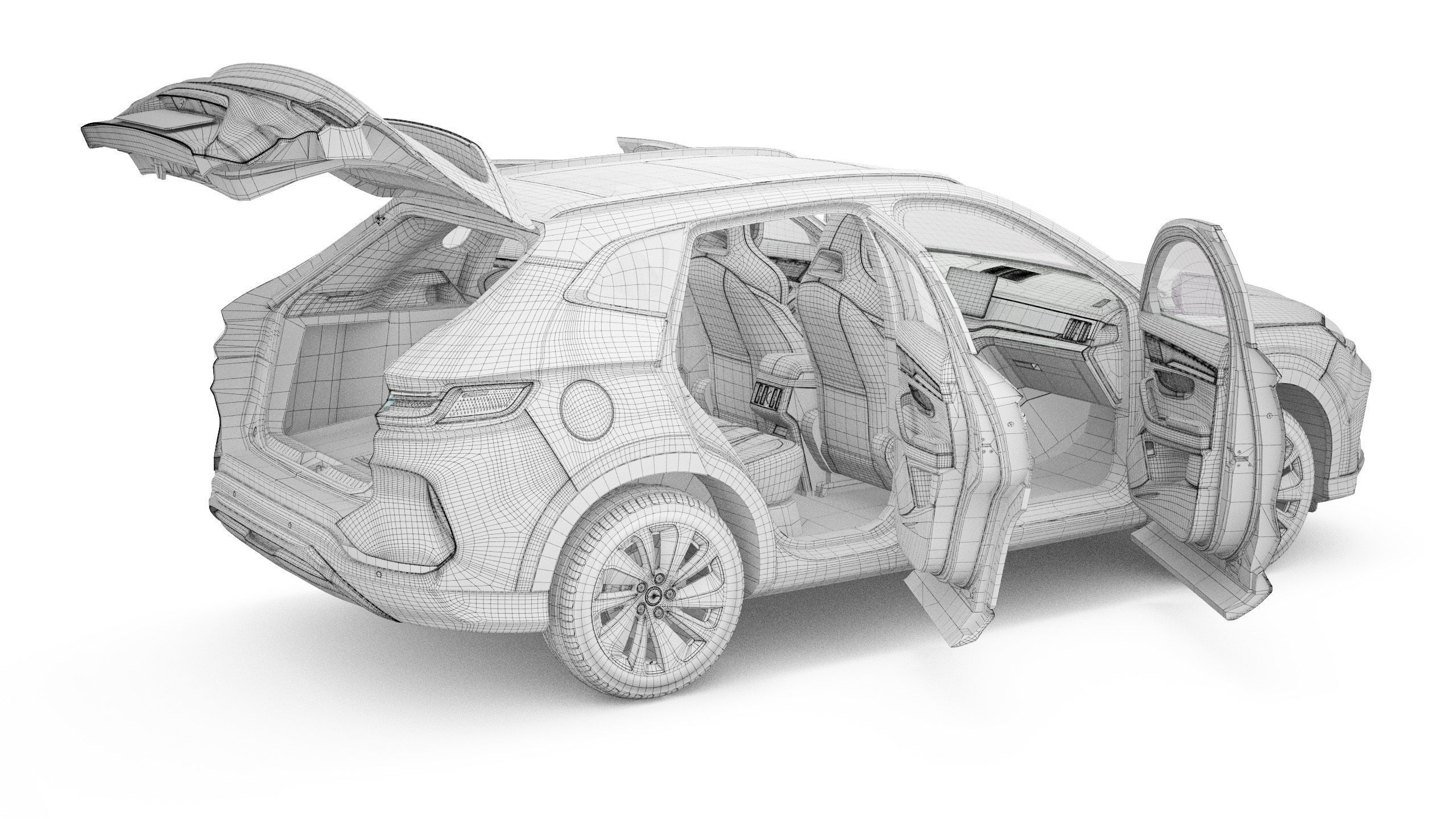 2025 BYD Seal U With Interior 3D model_26