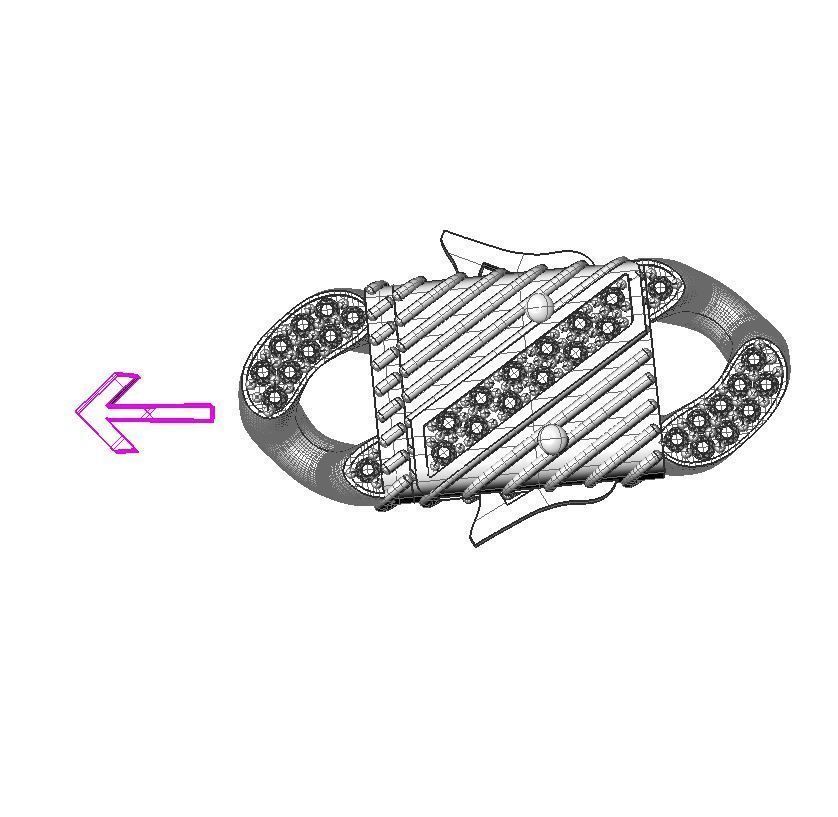 Jewelry CLASP and CUBAN chain link for bracelet or necklace STL 3D print model_17