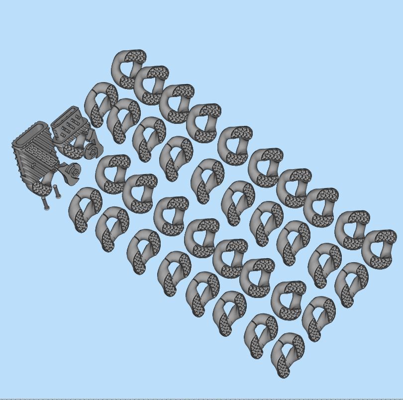 Jewelry CLASP and CUBAN chain link for bracelet or necklace STL 3D print model_24