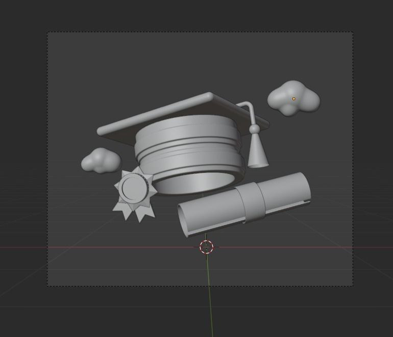 Graduation of university 3d Illustration Icon Pack 3D model_11