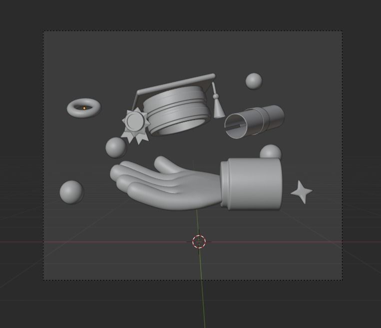 Graduation of university 3d Illustration Icon Pack 3D model_9