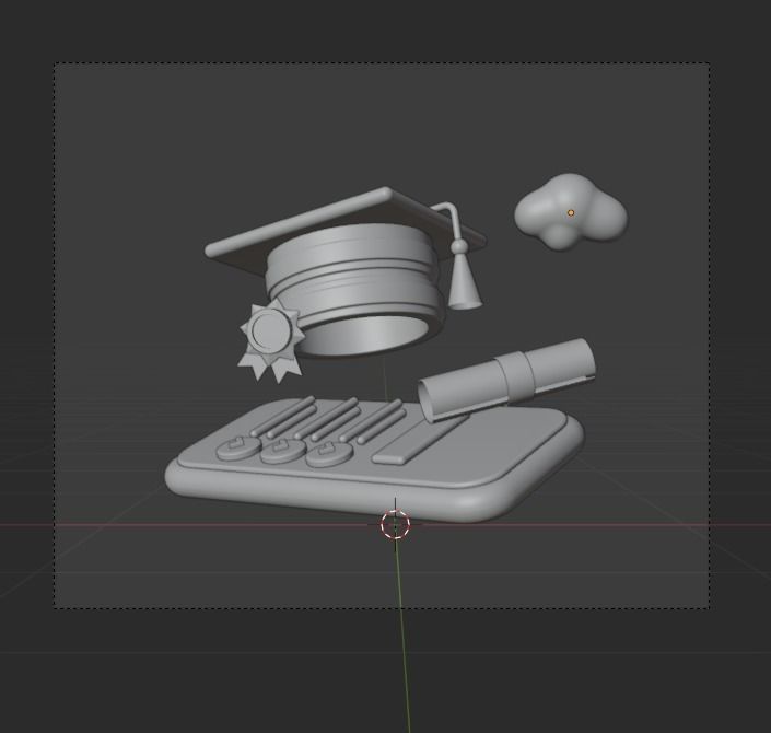 Graduation of university 3d Illustration Icon Pack 3D model_14