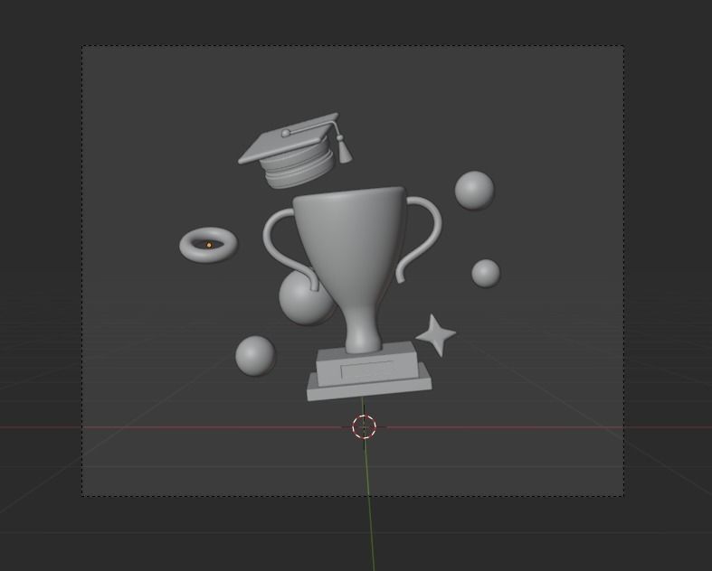 Graduation of university 3d Illustration Icon Pack 3D model_8