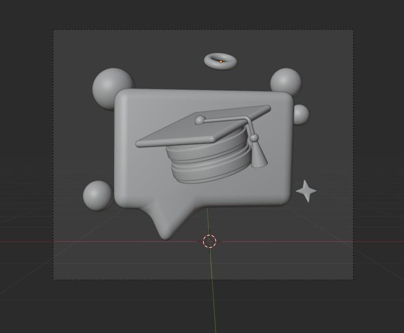 Graduation of university 3d Illustration Icon Pack 3D model_16