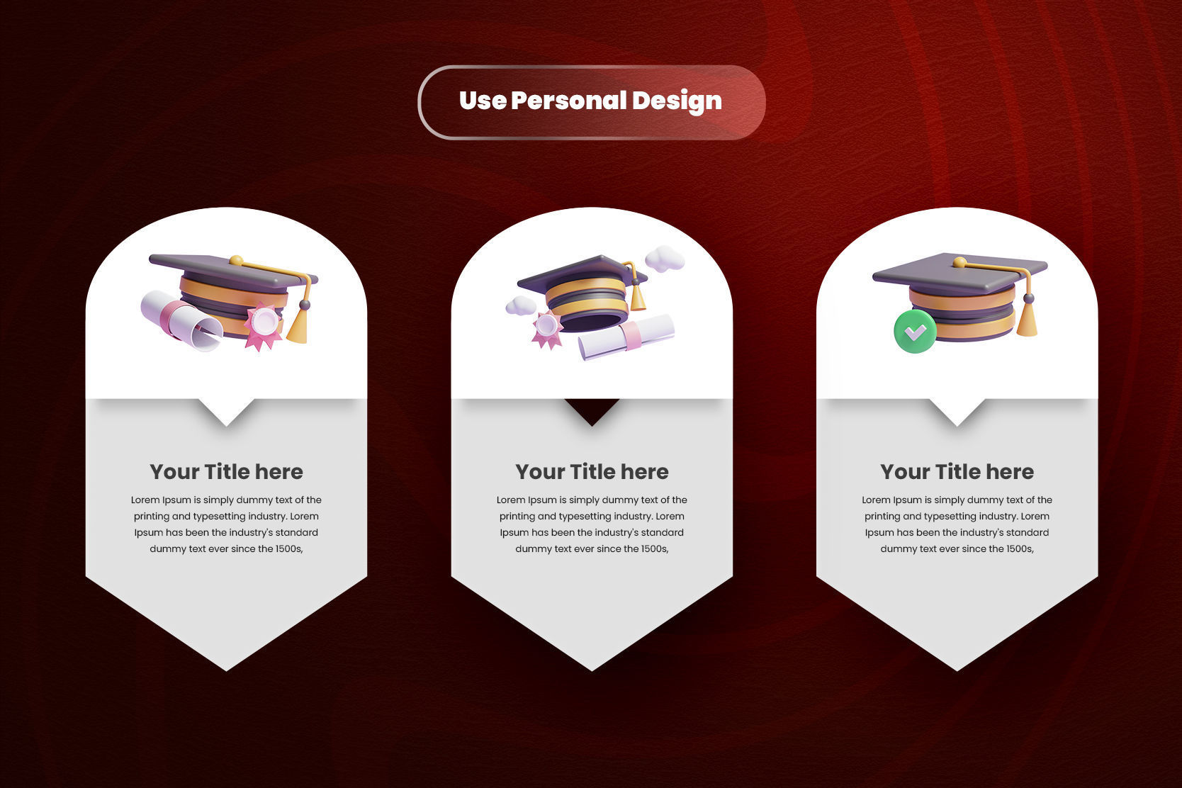 Graduation of university 3d Illustration Icon Pack 3D model_3